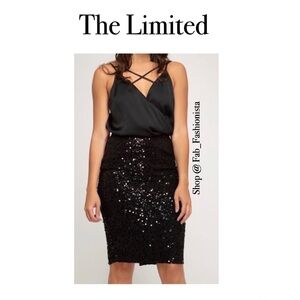 Sequin black skirt The Limited size 6